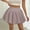 Purple, variant on Kilaqueen Mini Skirts for Women Fashion Ruffle Hem Bubble Skirts Pleated High Waisted A-Line Skirts Elastic Y2k Summer Skirts
