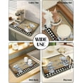 thumbnail image 6 of Kitchen Chef Gnomes Dish Drying Mat for Kitchen Counter, Super Absorbent Quick Dry Coffee Bar Mat Pad Thin Diatomaceous Sink Mat Non Slip Dish Drainer Mat 23.5x15.5 Farmhouse Black White Plaid Dessert, 6 of 6