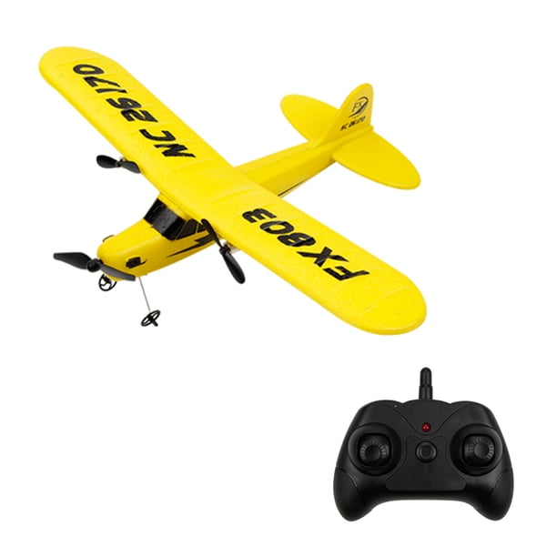 Avión Remote Control 2.4 GHz Remote Control Plane Gliding CUB J3 modelo de avión EPP juguetes de vuelo para adultos niños 2 baterías Abanopi Avión RC