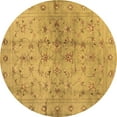 thumbnail image 1 of Ahgly Company Indoor Round Abstract Brown Contemporary Area Rugs, 4' Round, 1 of 4