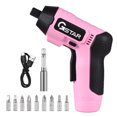 thumbnail image 1 of Destornillador electrico GSTAR Kit de destornillador inalámbrico con puntas CRV de 50 mm Luz LED Bloqueo del husillo 250 rpm 3,7 V Funciona con batería Carga USB Destornillador eléctrico de 3 Nm Herra, 1 of 8