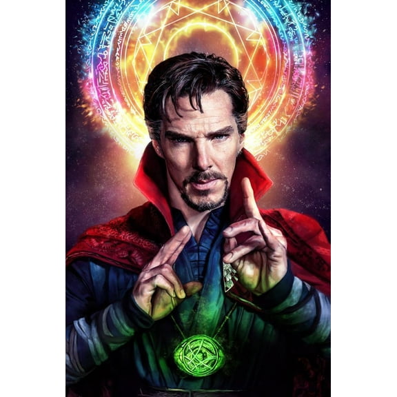 5D DIY Doctor Strange Diamond Painting by Number Kit for Adult, Full Drill Crystal Rhinestone Embroidery Cross Stitch Diamond Embroidery Dotz Kit for Home Wall Decor