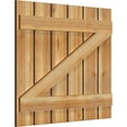thumbnail image 2 of 34 3/4"W x 30"H TimberCraft Six 5 3/8" Boards Spaced Board-n-Batten Shutters w/Z-Bar, Rough Sawn Western Red Cedar (Per Pair), 2 of 13