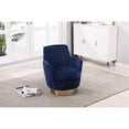 thumbnail image 6 of Round Velvet Swivel Armchair / Ergonomic Design for Comfortable Reading, 6 of 6