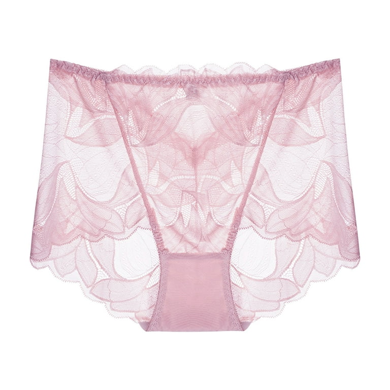PAWG Cotton Panties with Lace (Pink/White, Medium) 