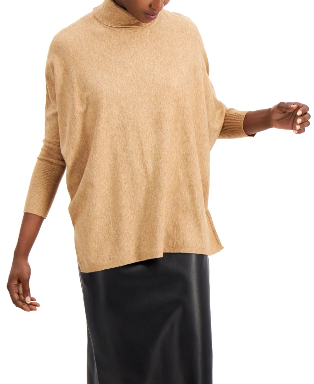 Alfani Drop-Shoulder Turtleneck Sweater 