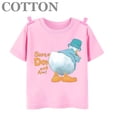 thumbnail image 3 of Camiseta de algodón de manga corta para niñas, informal, a la moda, con estampado de Mickey y Donald Duck de Disney, con bonitos dibujos animados, 3 of 5
