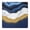 Blue and Gold, variant on Gray White Marble Gold Wave Pattern Square Fitted Tablecloth with Elastic Edge,Square Table Cover,Washable Elastic Table Cover for Home Kitchen Party Decor 34"x34"