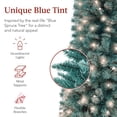 Best Choice Products 7.5ft PreLit Blue Spruce Pencil Christmas Tree w