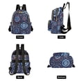 thumbnail image 4 of FORMRS Mini Backpack Purse for Women Quilted Travel Daypack Casual Shoulder Bag, Blue Fireworks Pattern, 4 of 7