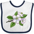 thumbnail image 3 of Inktastic Beautiful Apple Blossom Flowers on Branch Boys or Girls Baby Bib, 3 of 4