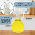 thumbnail image 5 of Bottle*1, Fdelink Glass Oil and Vinegar Cruets; 8Oz Round Oil Dispensers / Salad Dressing Bottles with Stoppers, 5 of 7