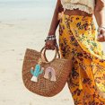 thumbnail image 4 of Mujeres Niñas Tejiendo Cactus Borla Llavero Bolsa Llavero Titular Monedero Monedero Colgante Decoraciones, 4 of 5