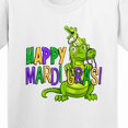 thumbnail image 4 of Inktastic Happy Mardi Gras Big and Little Alligators with Beads Youth T-Shirt, 4 of 5