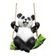thumbnail image 1 of Colección de artesanías decorativas colgantes con forma de animales de jardín, regalo decorativo de resina para jardín. Panda, 1 of 8