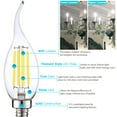 thumbnail image 4 of Luxrite 7W Candelabra LED Light Bulbs 100 Watt Equivalent 5000K Bright White 800 Lumens CA11 Dimmable Damp Rated E12 12-Pack, 4 of 7