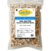 Sea Salted Roasted Pumpkin Seeds In Shell by Gerbs - 2 LBS - Top 14 Food Allergen Free & NON GMO - Vegan & Kosher