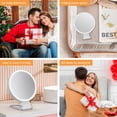 thumbnail image 2 of Lighted Makeup Mirror with 20X Magnification, Rechargeable Double Sided Vanity Mirror with 3 Color Lighting Modes and Adjustable Brightness, LED Desktop Mirror for Bathroom Bedroom, Gifts for Women, 2 of 10
