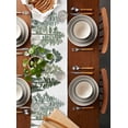 thumbnail image 2 of Ldtrchee Forests Tree Table Runner 120 Inches, Chinese Nature Green Pine Maple Trees Bed Runner Dresser Scarves Tabletop for Indoor Outdoor Parties/Ceremony/Banquet, 13"x 120", 2 of 8