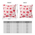 thumbnail image 4 of YFYANG Square Decorative Throw Pillow Case (Without Pillow Insert), Love Red Lip Doodle Bedroom Sofa Car Cushion Cover, 22"x22", 4 of 9