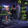 thumbnail image 6 of Seenda Gaming Chair, Computer Chair with RGB LED Lights, Ergonomic Chair for for Adults and Kids with Flip Armrests & Headrest Lumbar Support, Black, 6 of 8