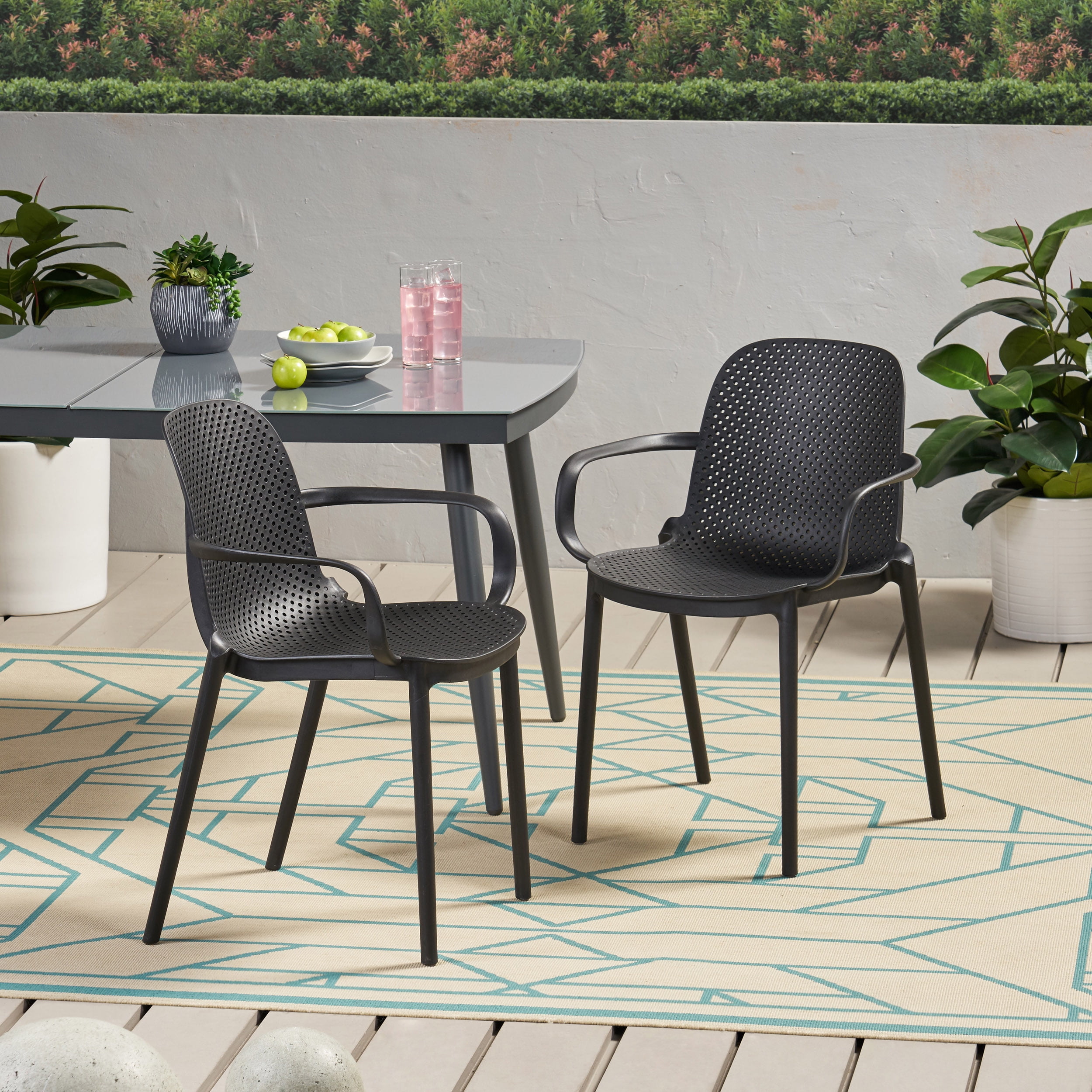 plastic stackable outdoor dining chairs