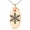 Rose, variant on Rose Gold Stainless Steel Crystallized Snowflake Engraved Small Oval Charm Pendant Necklace
