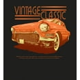thumbnail image 2 of Car Fanatic Orange Vintage Car Crew Neck Short Sleeve Adult T-shirt-Small-Black, 2 of 3