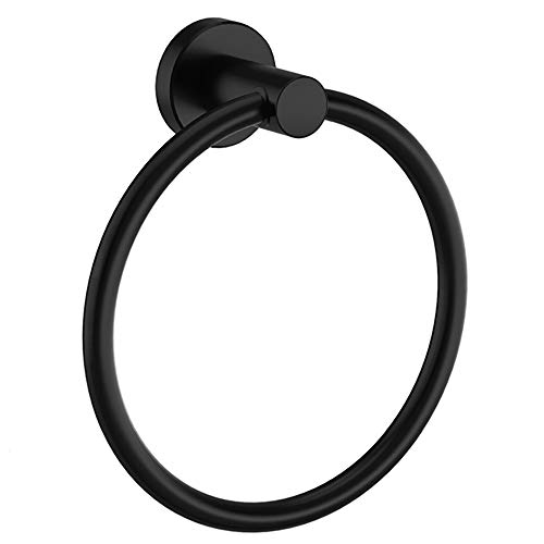 Crochet Kitchen towel ring set black