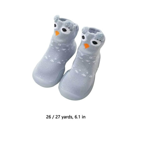 

wendunide Household Electric Appliances Baby Toddler Socks Thin Cotton Non-slip Soft-soled Waterproof Floor Shoes Grey D