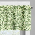 thumbnail image 3 of Ambesonne Green Valance Pack of 2, Curly Ornate Leaf Damask, 42"X18", Pale Green Fern Green, 3 of 5