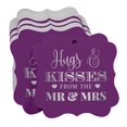 thumbnail image 3 of Inkdotpot Pack Of 100 Real Silver Foil Bracket Shape Paper Tags Hugs & Kisses From The Wedding Favor Hang Tags, 3 of 7