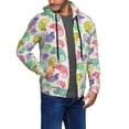 thumbnail image 2 of Kdxio Cute Chameleons Print Men Hoodies Casual Hoodies for Men with Zip Pockets Full Zip Long Sleeve Sweatshirt Sports Hooded Jacket-3X-Large, 2 of 5