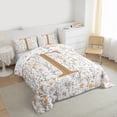 thumbnail image 3 of Homewish Monogrammed T Theme Bedding Comforter Set,Rustic Flower Floral Twin Comforter Sets,Cartoon Daisy Bedding Set For Girl Teens,Ultra Soft Bedroom Decor Reversible,2-Piece, 3 of 8