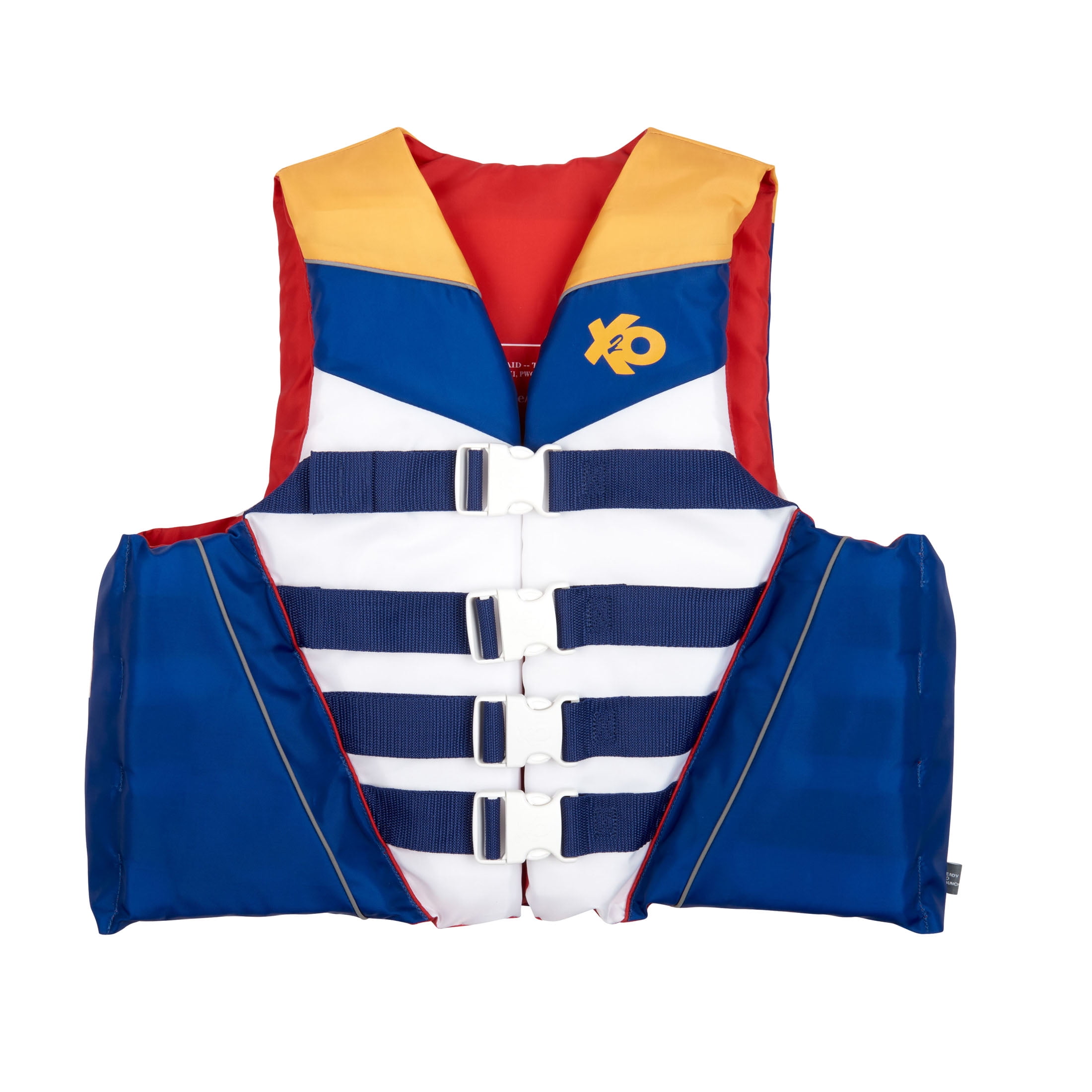 X2O 4 Buckle Life Vest and Jacket S/M Colorado State Flag, Blue and Yellow