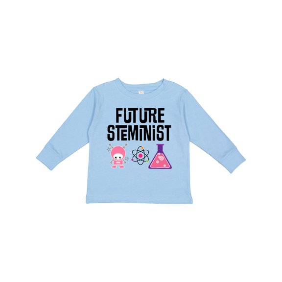 Inktastic Science Gift Future STEMinist Scientist for Girls Girls Long Sleeve Toddler T-Shirt
