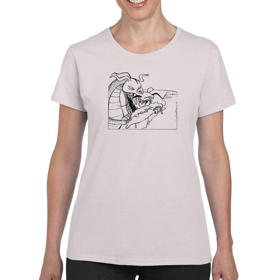 Ancient Dragon T-Shirt Women -Wilfred Hildonen Designs, Female Large