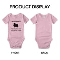 thumbnail image 3 of Warning: Protected by A Japanese Chin Dog Funny Baby Bodysuits (Pink,18-24 Months), 3 of 5