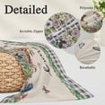 thumbnail image 3 of Spring Botanical Pillow Covers 12"x20", Farmhouse Vintage Black Plaid Brown Soft Brushed Microfiber Breathable Throw Pillow Covers, Decorative Pillowcase with Zipper for Couch Sofa Bedroom, 3 of 9