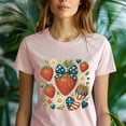 thumbnail image 5 of Patriotic Strawberry T-Shirt | Cute Red White Blue Summer Fruit Graphic Tee, Sand, Size 2XL, 5 of 6