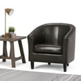 thumbnail image 2 of Austin 30 inch Wide Contemporary Tub Chair in Brown Vegan Faux Leather, 2 of 11