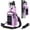 Purple, variant on MoKo Magnetic Water Bottle Holder with Clear Phone Pouch, Built-in 5 Magnets Fitness Bag for Men and Women Compatible with Most Water Bottles, Gym Accessories Gifts, Black