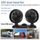 thumbnail image 1 of Ventilador de coche de doble cabeza, dispositivo de refrigeración de 12V y 24V, Usb, 2 velocidades, ajustable, accesorios de coche, regulación del viento, 1 of 5