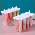 thumbnail image 3 of Moldes for paletas de 4 cavidades con tapas, bandeja for hacer paletas de hielo caseras for delicias de verano, 3 of 6