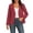Wine, variant on Paiwinds Women's Blazer Jackets Casual Open Front Collarless Long Sleeve with Decorative Buttons Oversized Relaxed Fit Outerwear