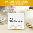 thumbnail image 5 of Table Number Holder Stands 12 Pack - Wedding Seating Labels Placecard Clips Photo Picture Cards Display Stand Gold, 5 of 7