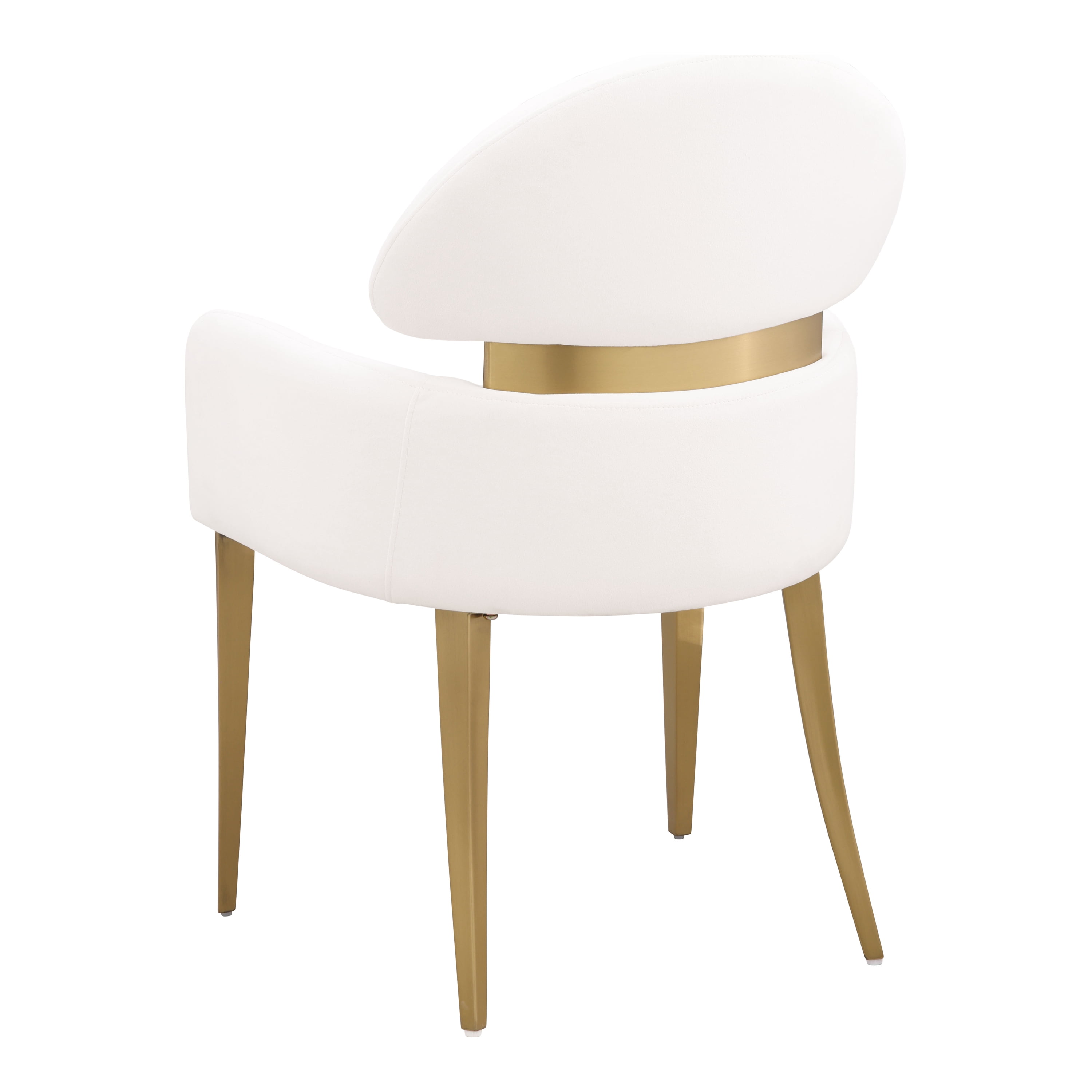 Furniture of America Amia Modern Upholstered Dining Chairs, White (Set of 2)