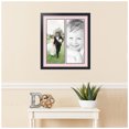 thumbnail image 2 of ArtToFrames Collage Photo Picture Frame with 2 - 8x20" Openings, Framed in Black with Hollyhock and Black Mats (CDM-3926-1374), 2 of 8