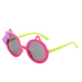 thumbnail image 2 of WTOBBY PC Material Children's Sunglasses with Knot Design, UV Protective Round Frame Glasses, Impact-Resistant Kids Shades for Beach Play (Multiple Colors),Wine, 2 of 3