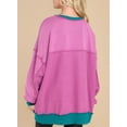 thumbnail image 3 of SHEWIN Womens Sweatshirts Oversized Pullover Tops Casual Long Sleeve Button Henley Neck Sweatshirts for Women Light Patchwork Shirts, 3 of 4